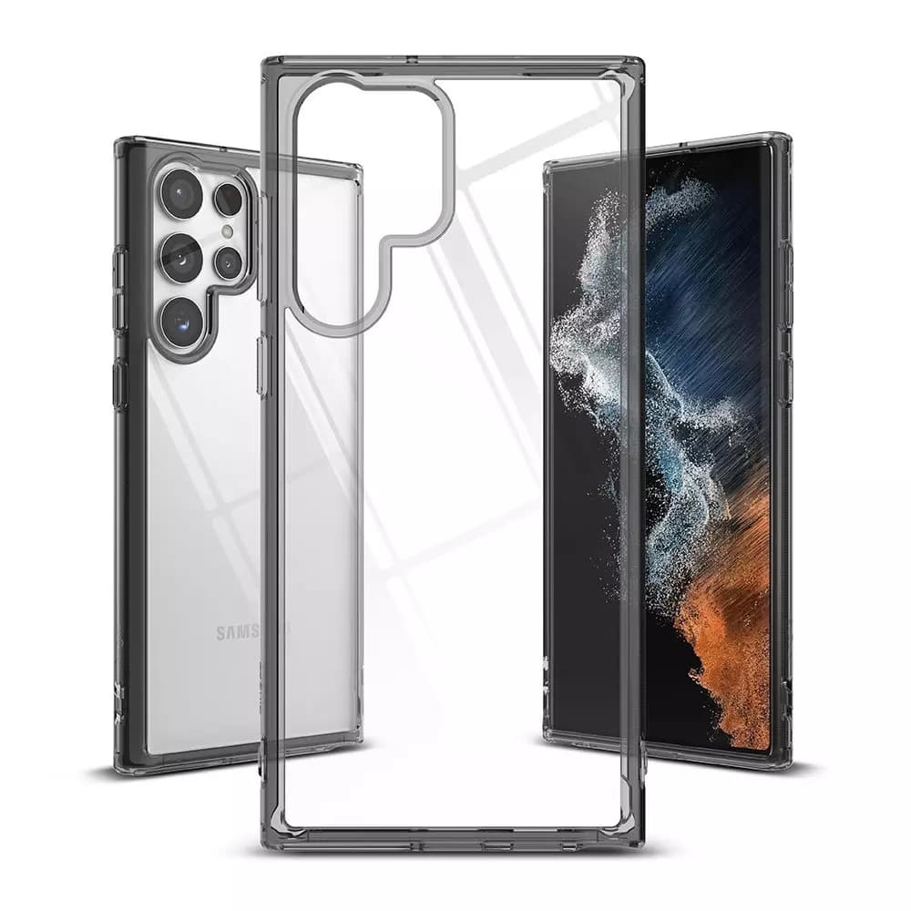 

Ringke Fusion etui pokrowiec z żelową ramką Samsung Galaxy S22 Ultra czarny
