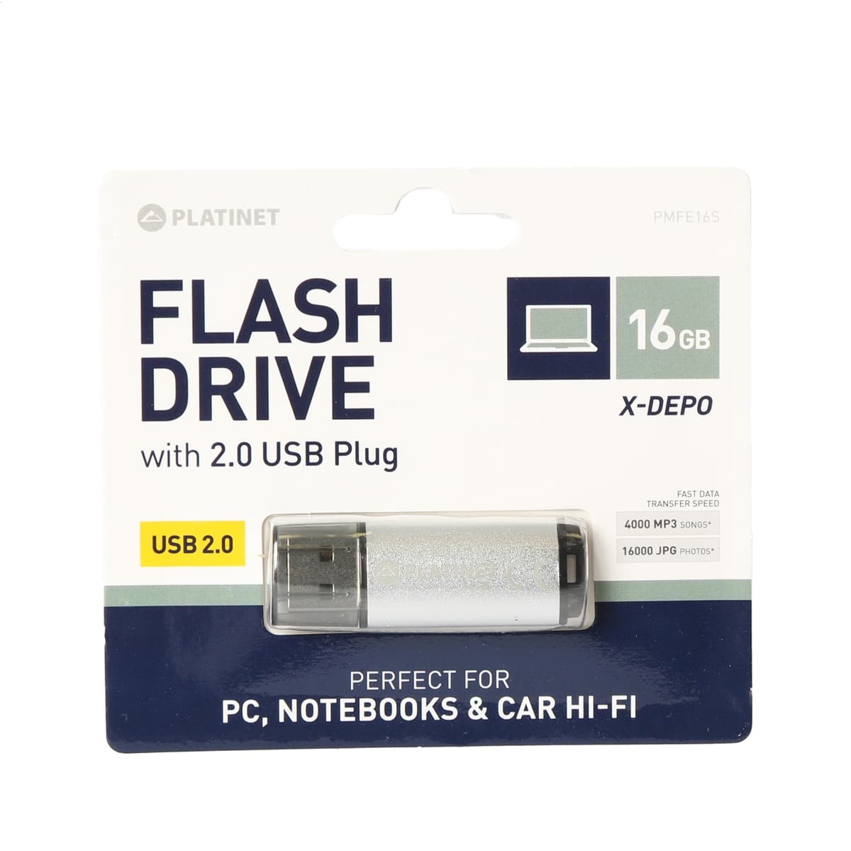 

PLATINET PENDRIVE USB 2.0 X-Depo 16GB SILVER [42175]