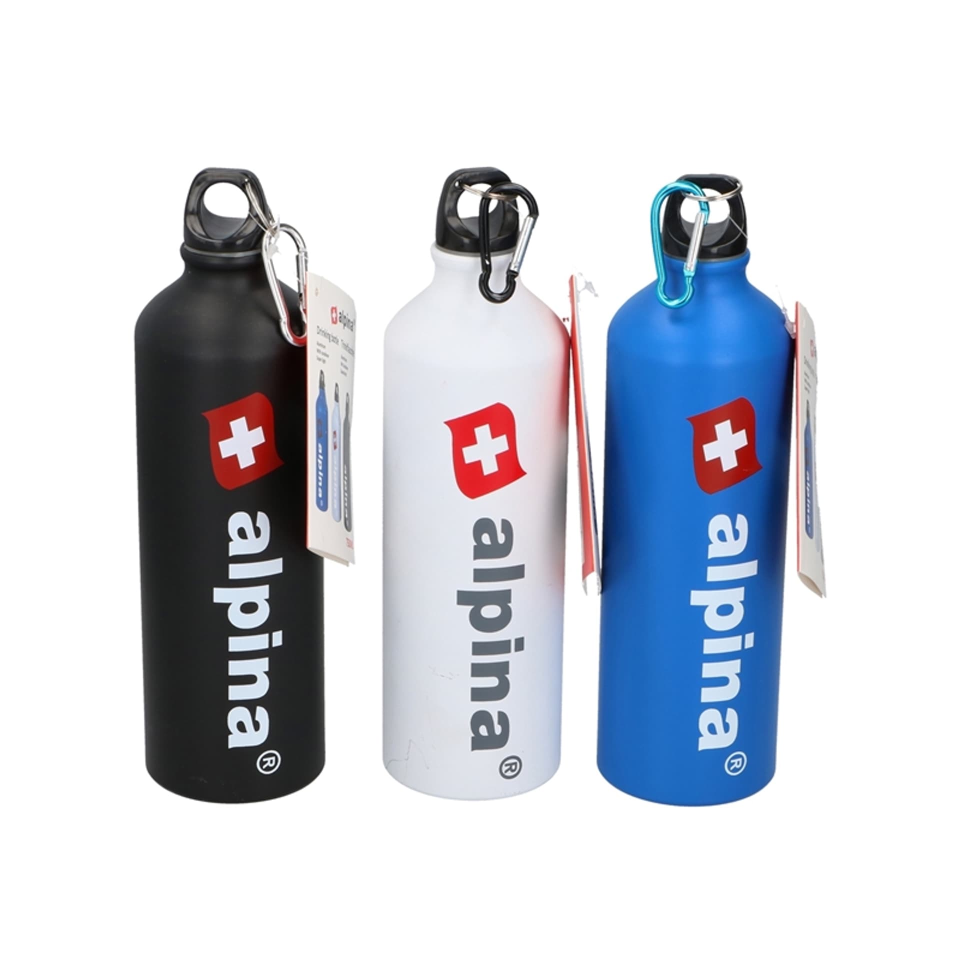 

Alpina - Butelka aluminiowa z karabińczykiem 750 ml (Niebieski)