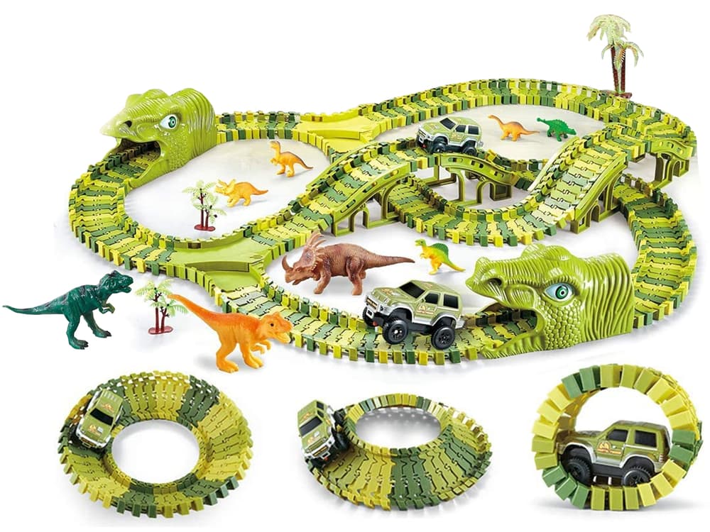 

Ogromny Tor Dinozaurów Park Samochód Figurki