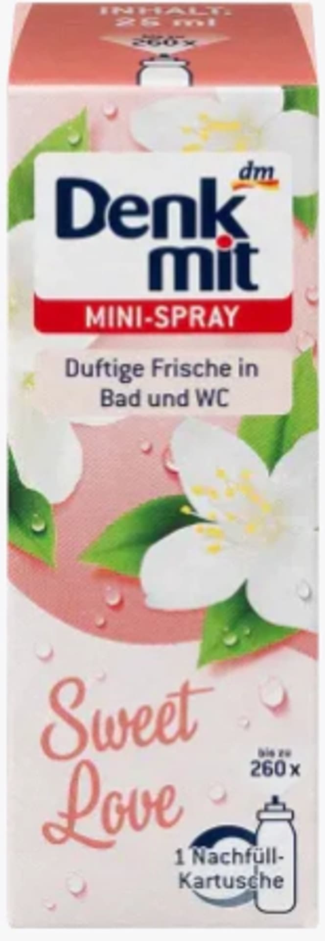 

Denkmit Odświeżacz Powietrza Spray Uzupełniacz Sweet Love 25 ml