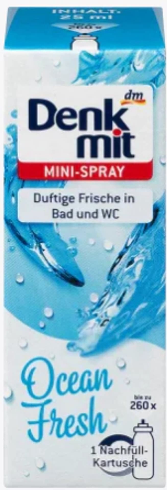 

Denkmit Odświeżacz Powietrza Spray Uzupełniacz Ocean Fresh 25 ml