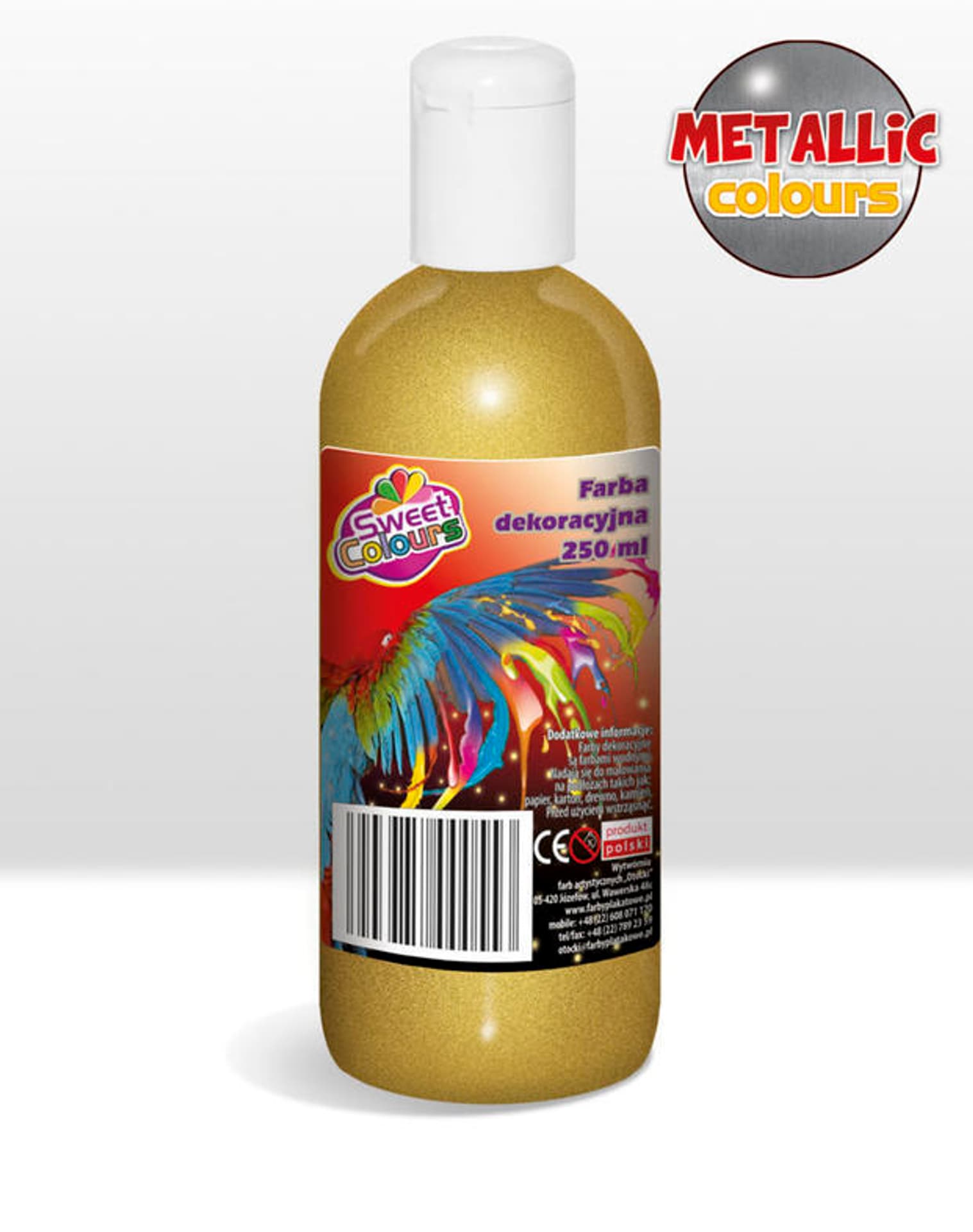 

Farby plakatowe metaliczne 6 kol.x250ml Sweet Colours OTOCKI