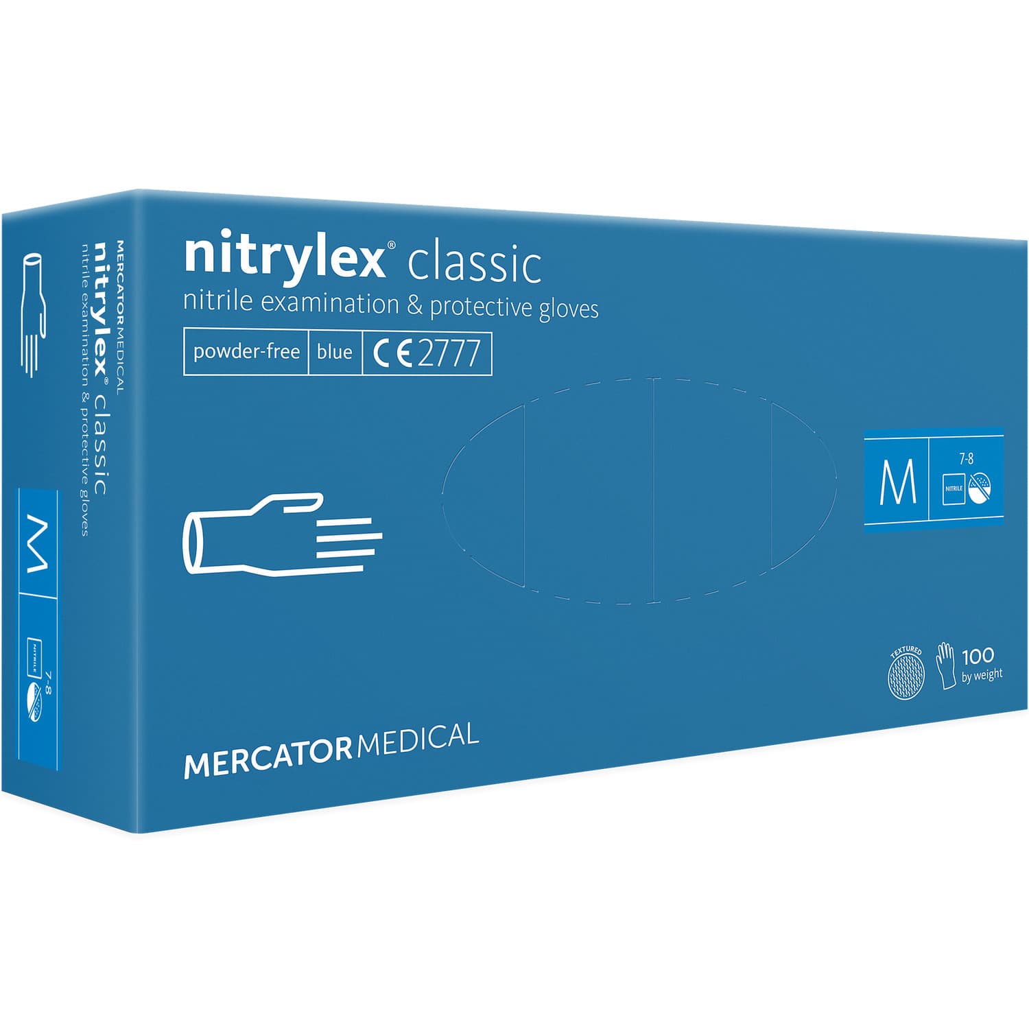 

Rękawiczki NITRYL niebieskie `M` 7-8 MERCATOR MEDICAL