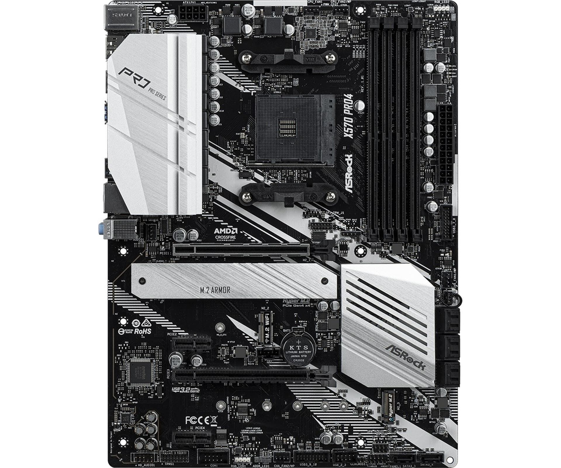 

Płyta główna X570 Pro4 AM4 4DDR4 HDMI/DP/USB M.2 ATX