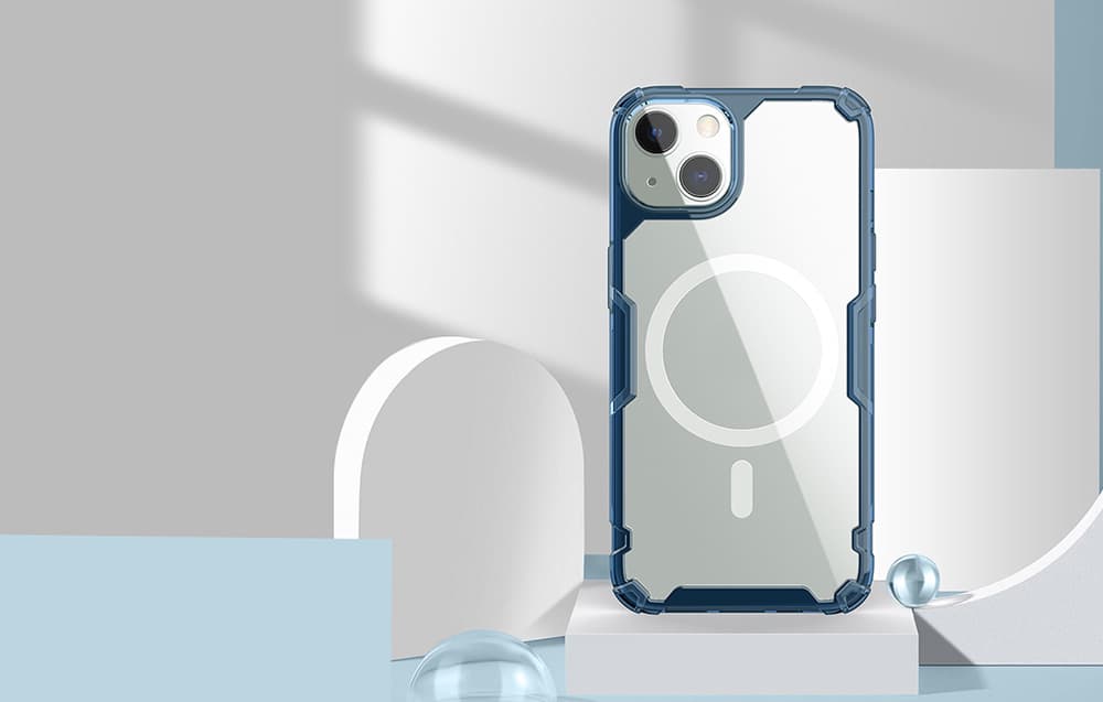 

Etui magnetyczne Nillkin Nature TPU Pro do Apple iPhone 13 (niebieskie)