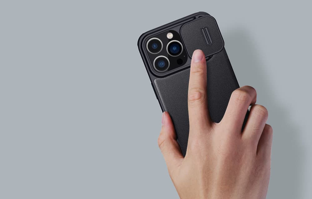 

Etui skórzane Nillkin Qin Pro Leather Case do iPhone 14 Pro (czarne)