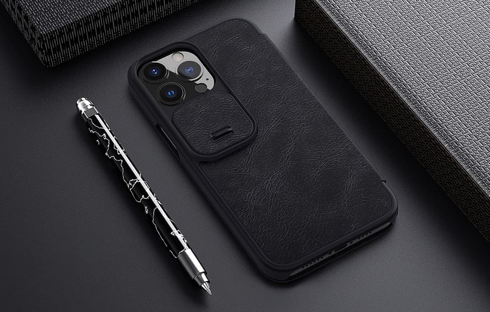 

Etui skórzane Nillkin Qin Pro Leather Case do iPhone 13 Pro (czarne)