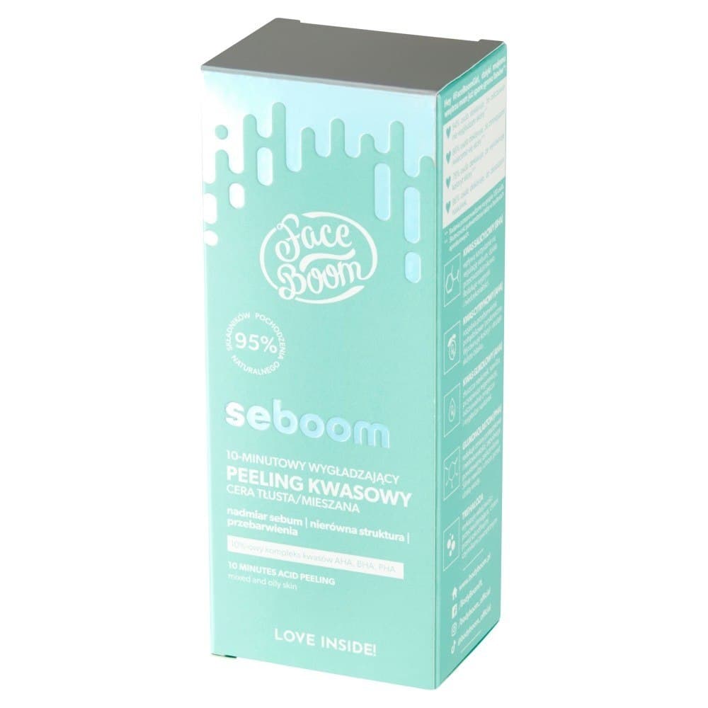 

Face Boom Seboom 10-minutowy Wygładzający Peeling kwasowy - cera tłusta i mieszana 30g
