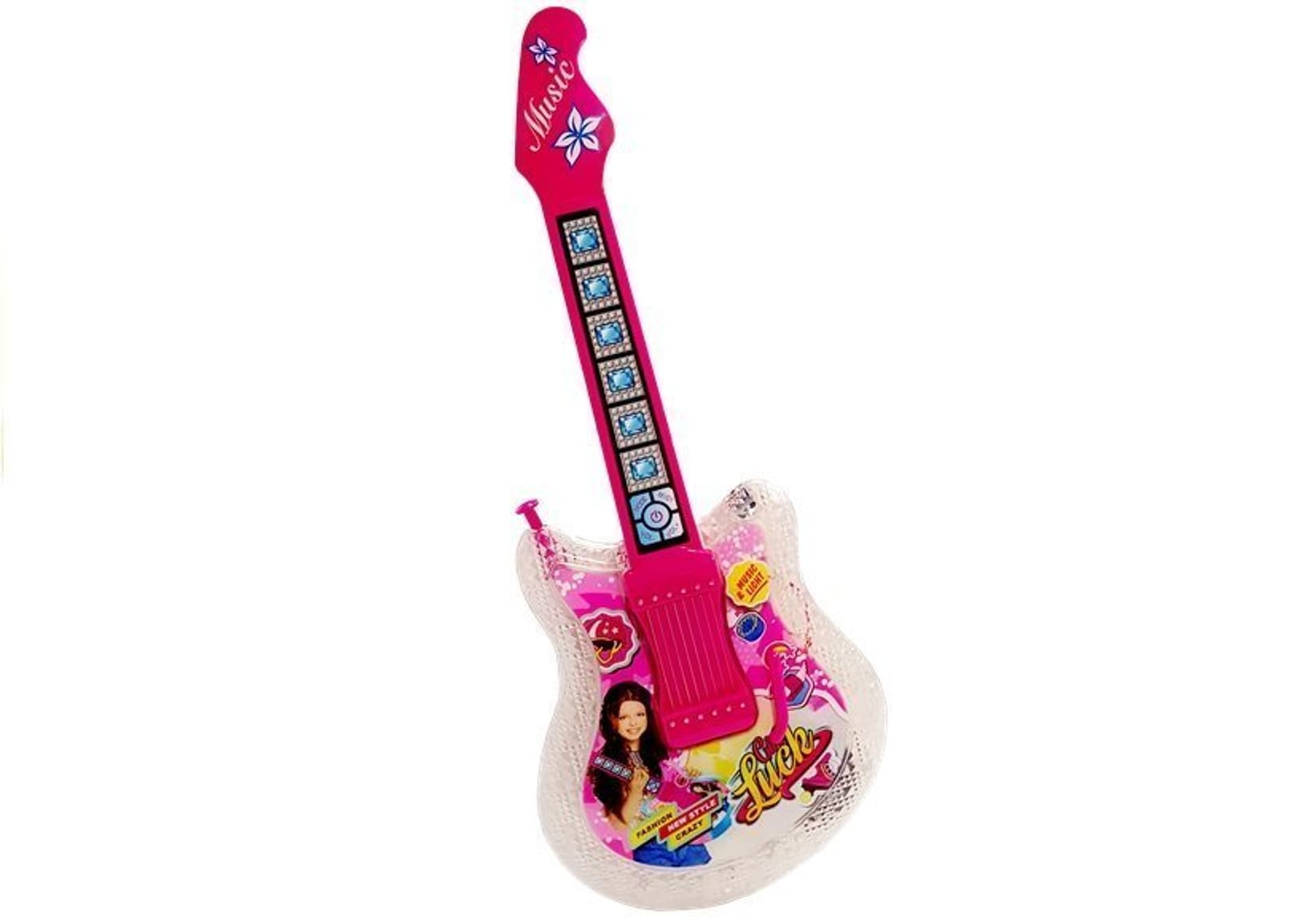 

Zestaw Gitara Dziecięca z Mikrofonem i Okularami Różowa 51 cm