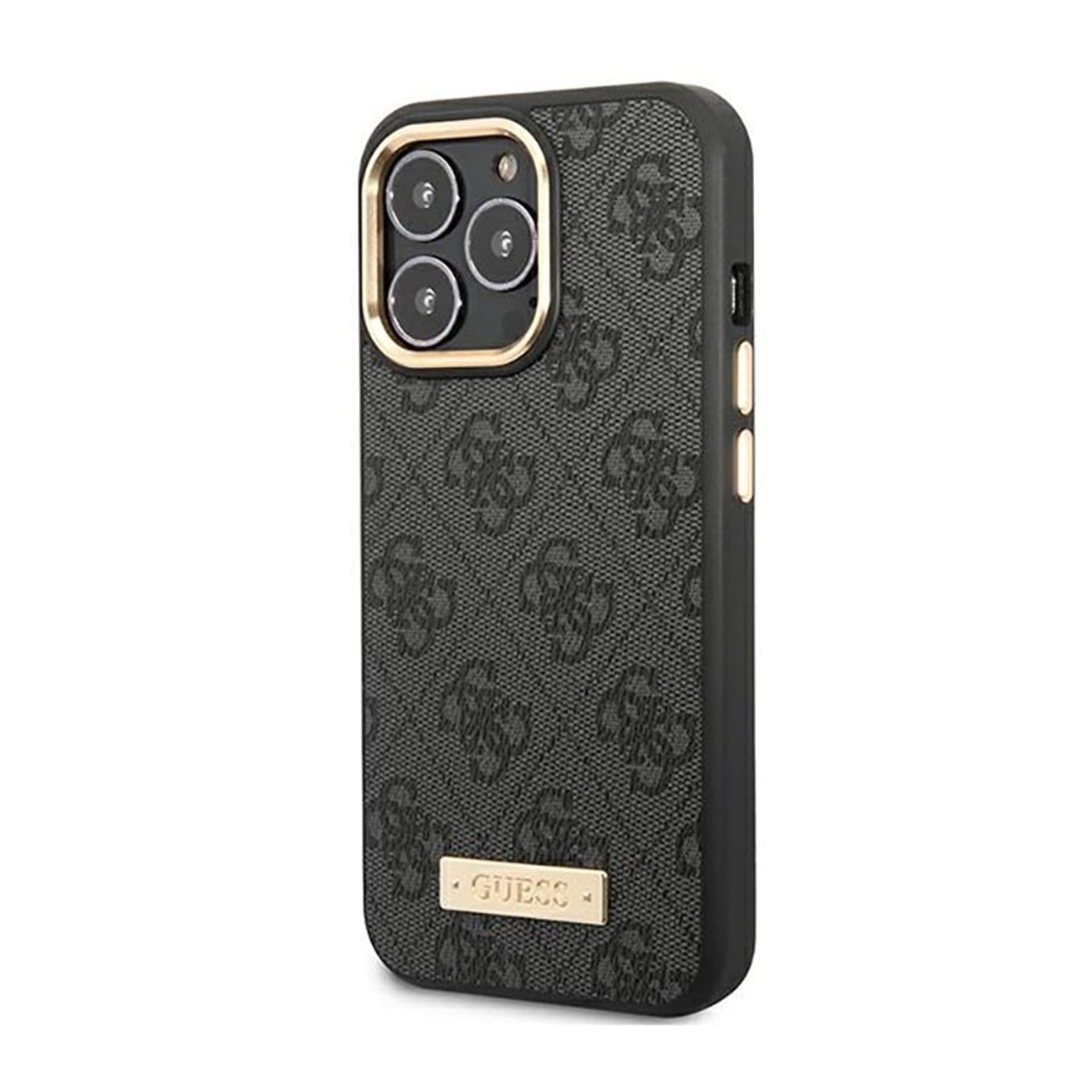 

Guess 4G Logo Plate MagSafe - Etui iPhone 14 Pro (czarny)