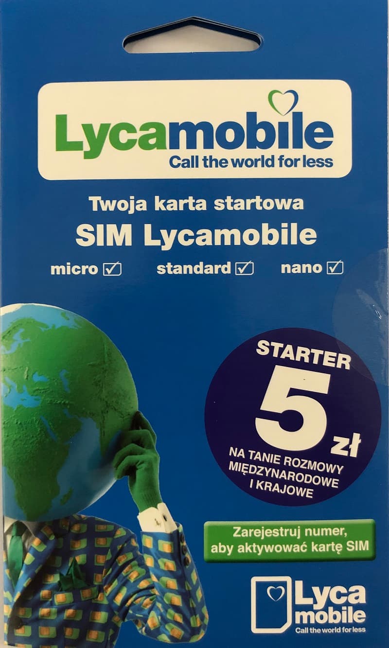 

Lycamobile - karta SIM 5 zł na koncie do wykorzystania