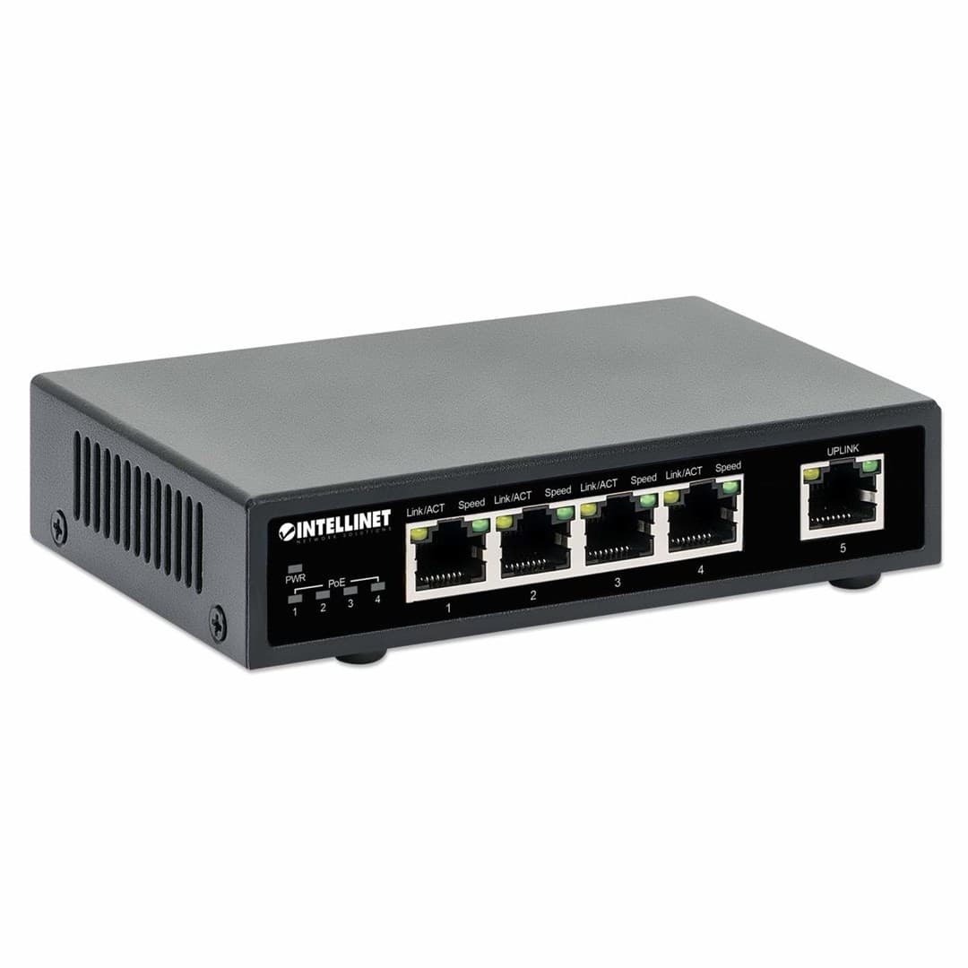 

INTELLINET SWITCH GIGABIT 4X RJ45 POE+, 1X RJ45 GI