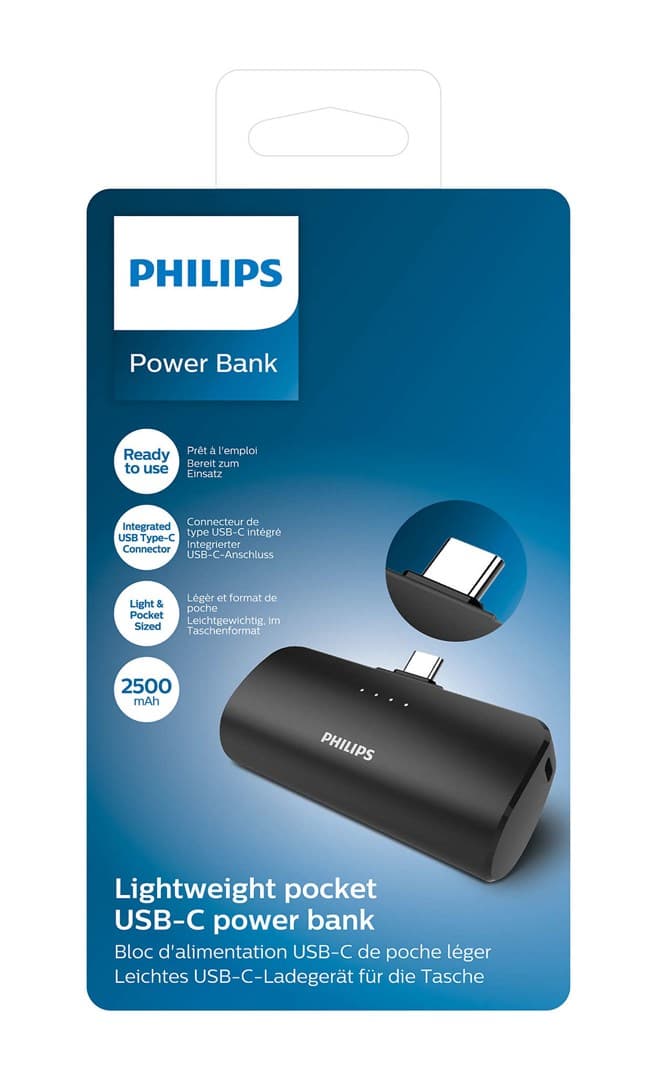 

PHILIPS POWER BANK PHIL-DLP2510C/00 2500 MAH TYP-C