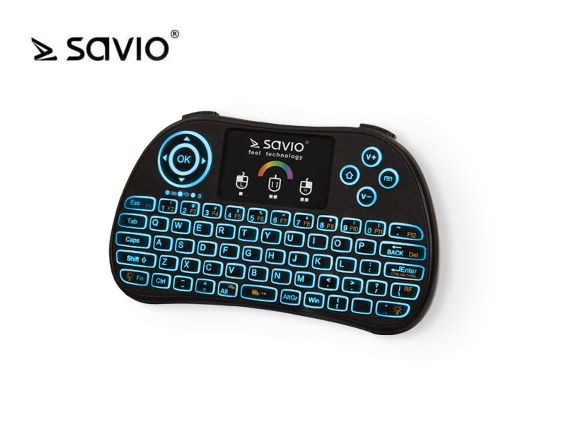 

Klawiatura bezprzewodowa podświetlana SAVIO KW-03 Android TV Box, Smart TV, PS3, XBOX 360, PC