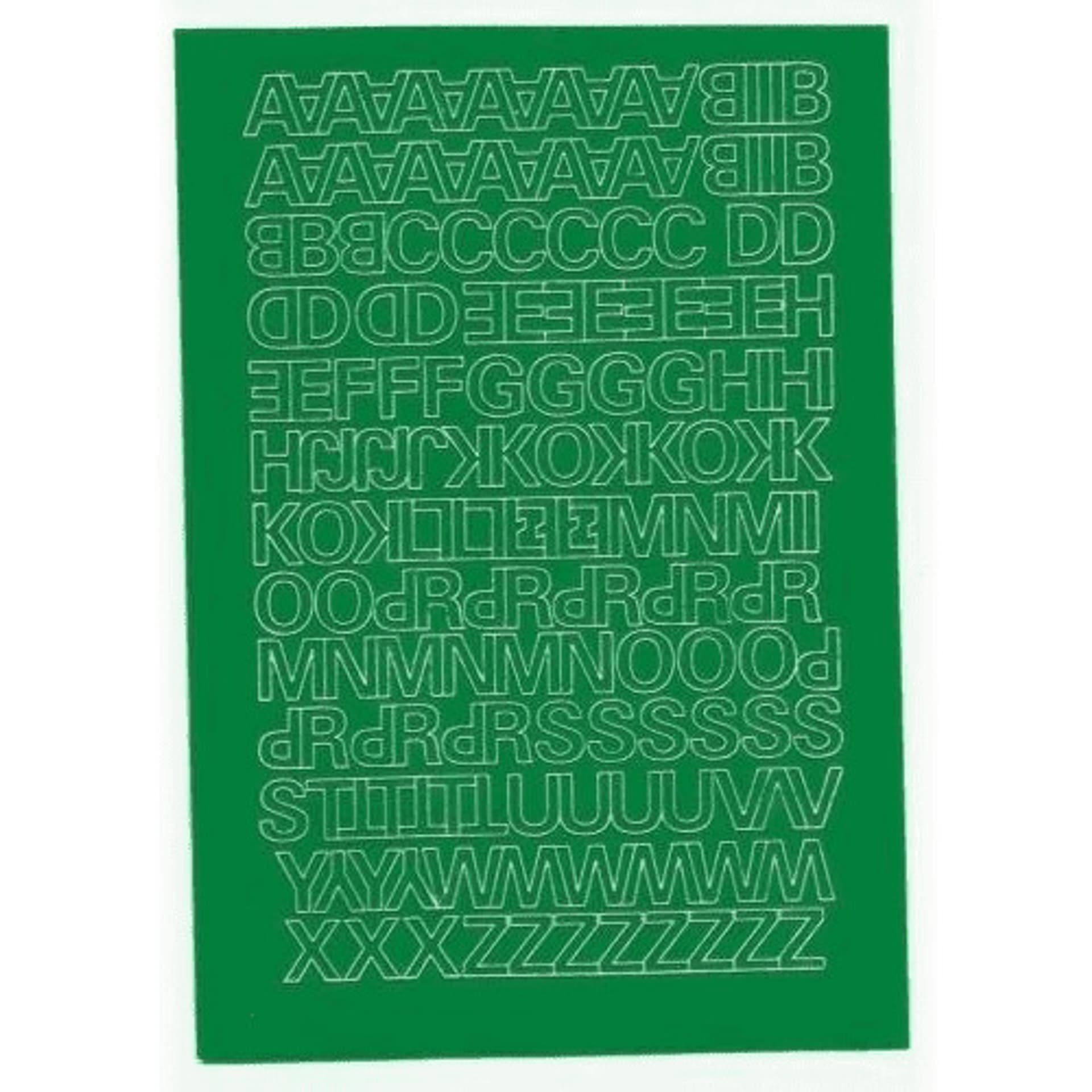 

LITERY samoprzylepne 1.5cm (8) zielone ARTDRUK, 8) zielone artdru