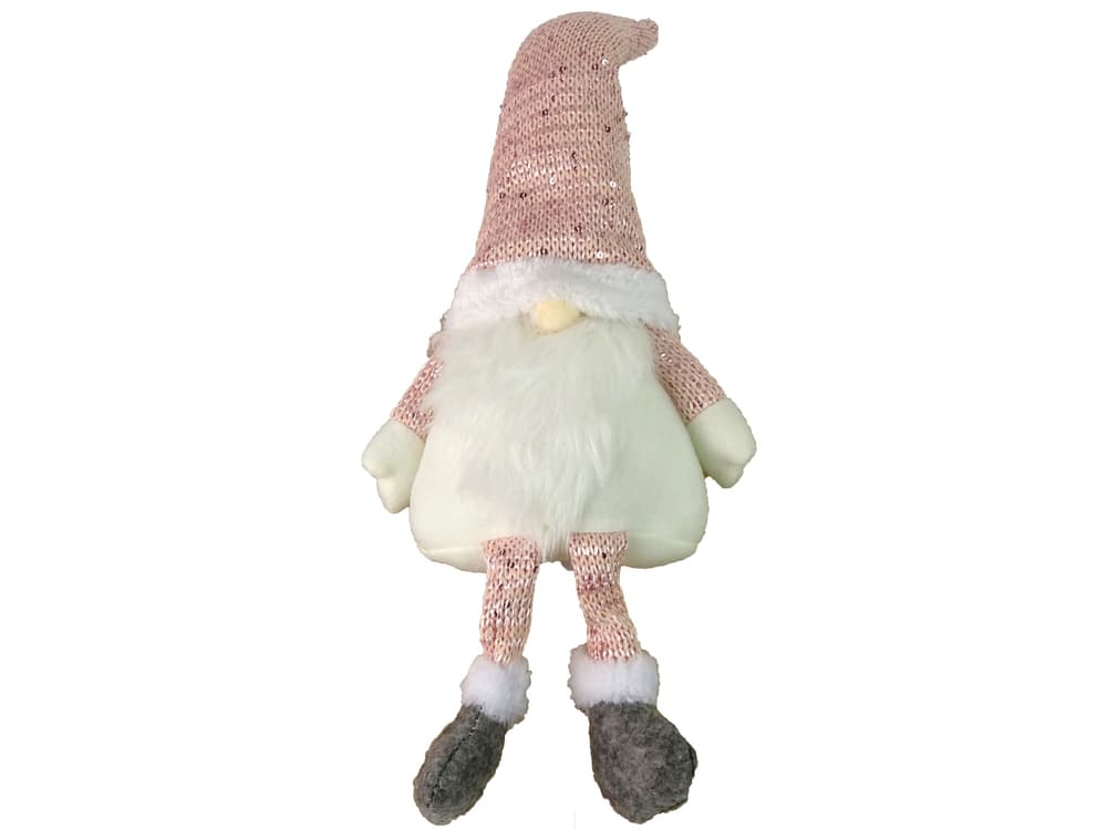 

Świąteczny Skrzat Krasnal Świecący 40 cm Różowy