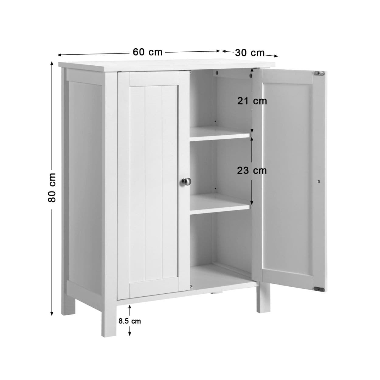 

Szafka stojąca uniwersalna biała 60 cm