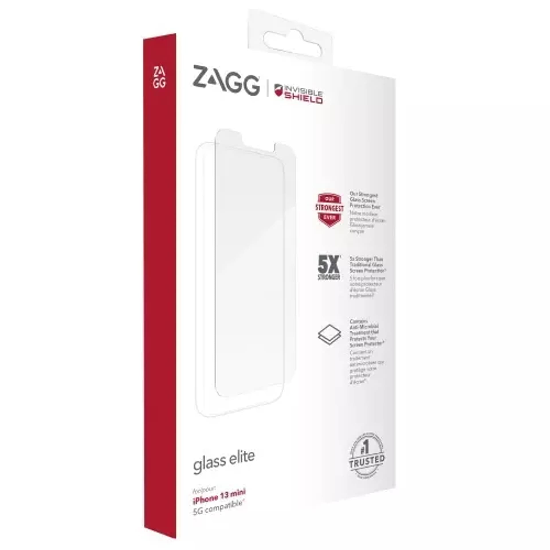 

Zagg InvisibleShield Glass Elite - szkło ochronne do iPhone 13 mini [go]