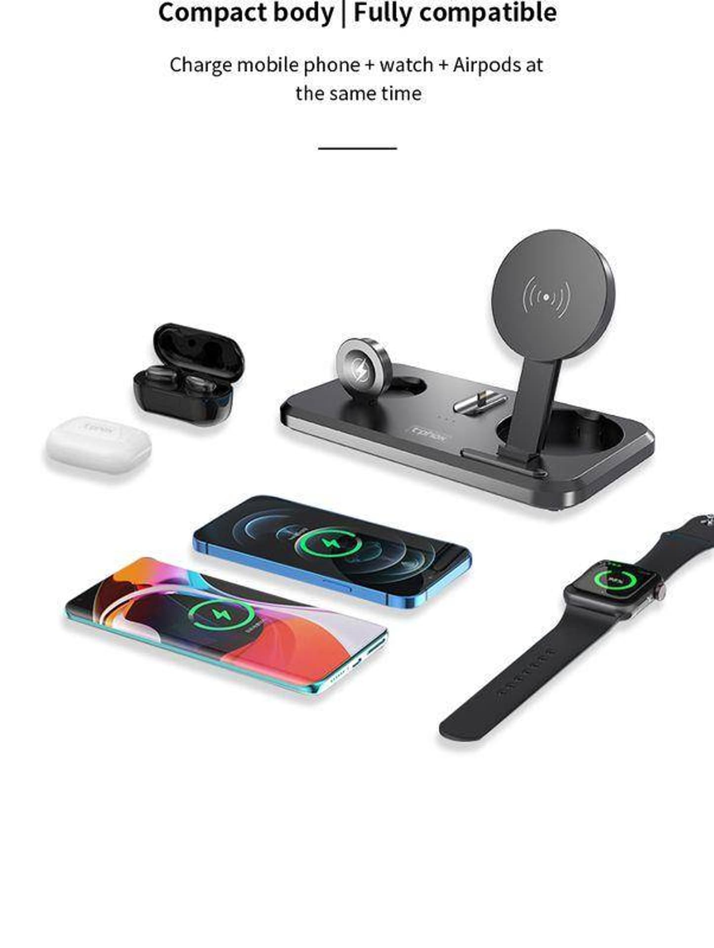 

ŁAD INDUKCYJNA T-PHOX POWERPAD 3IN1 BLACK WIRELESS