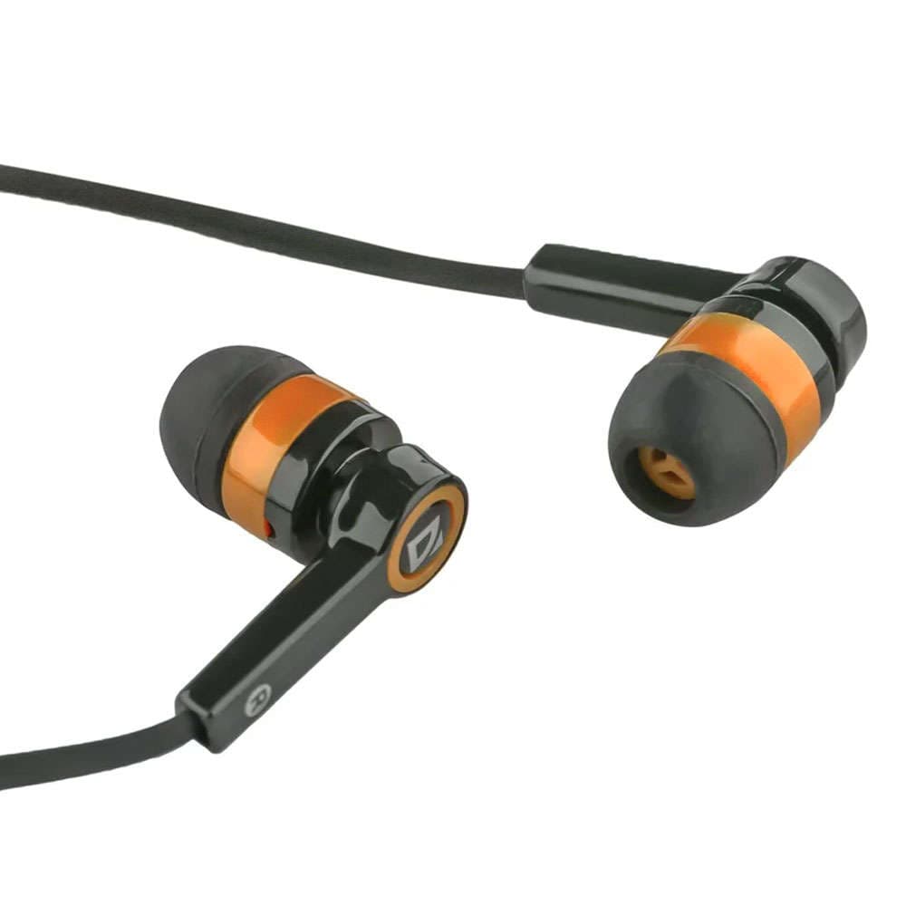 

Słuchawki przewodowe dokanałowe z mikrofonem Defender PULSE 420 mini Jack 3.5mm Czarno-pomarańczowe