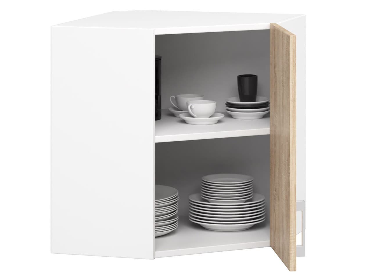 

Szafka LIMA W60/60N /580/ BIAŁY/DĄB SONOMA