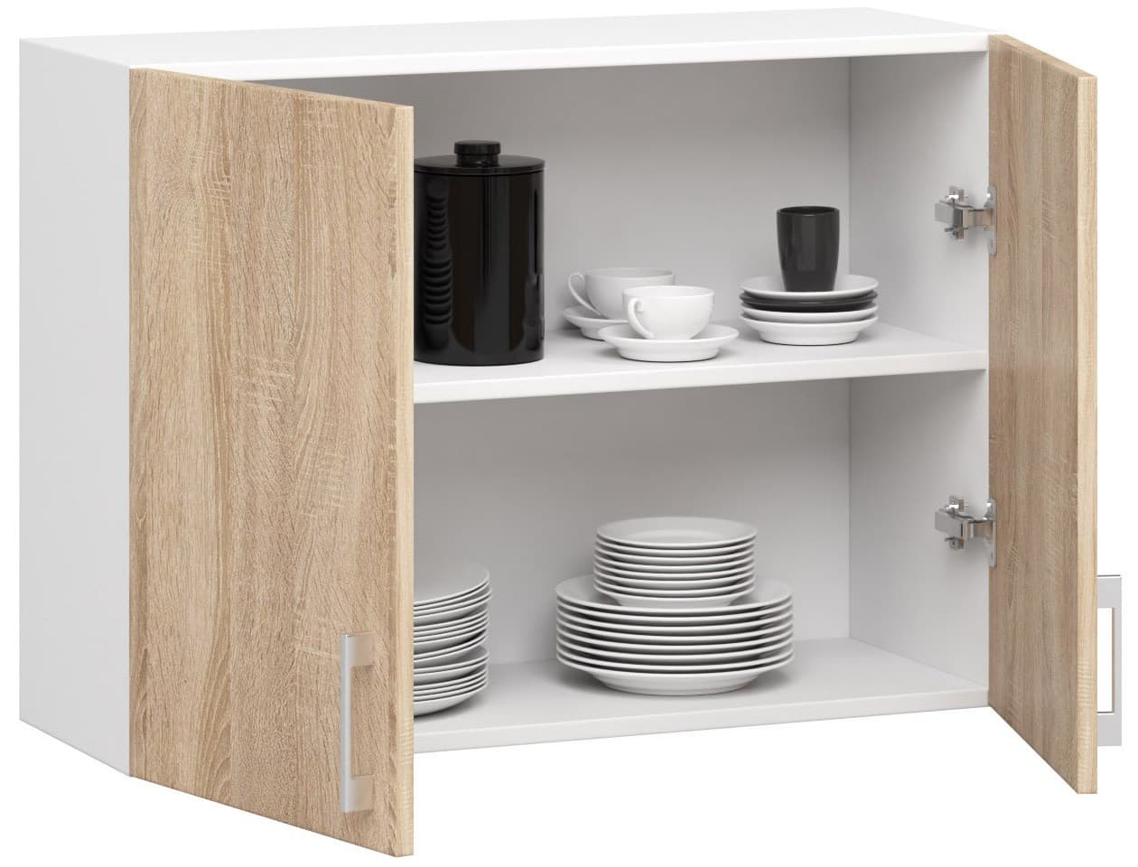 

Szafka LIMA W80 /580/ BIAŁY/DĄB SONOMA