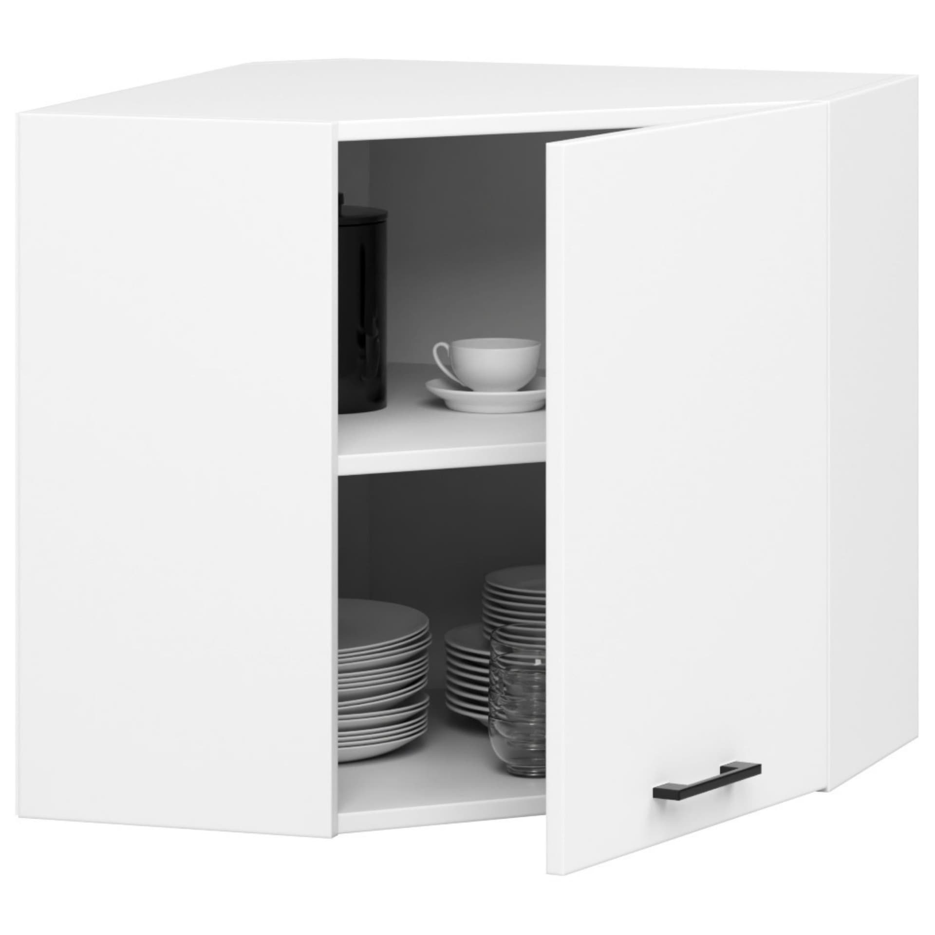 

WISZĄCA SZAFKA KUCHENNA NAROŻNA OLIWIA W 60/60cm BIAŁA