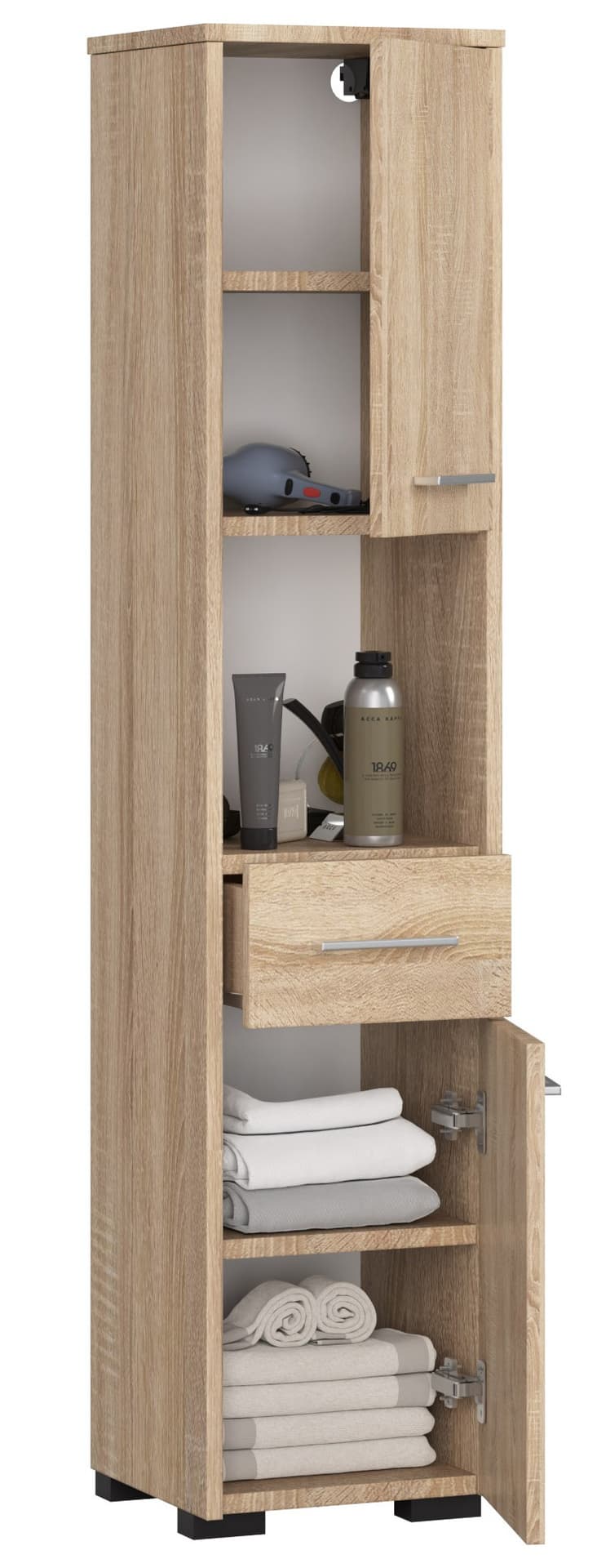 

REGAŁ ŁAZIENKA FIN SŁUPEK 30 2D 1SZ 1W 140cm SONOMA