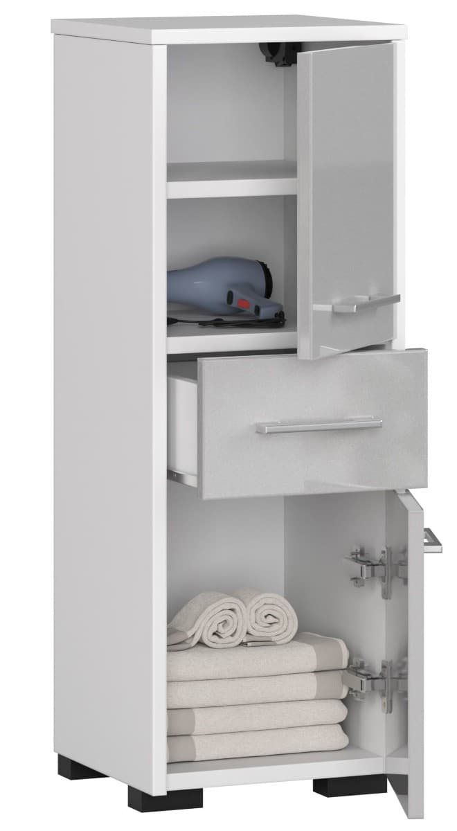 

SZAFKA ŁAZIENKA FIN SŁUPEK 30 2D 1SZ 85cm METALIK POŁYSK