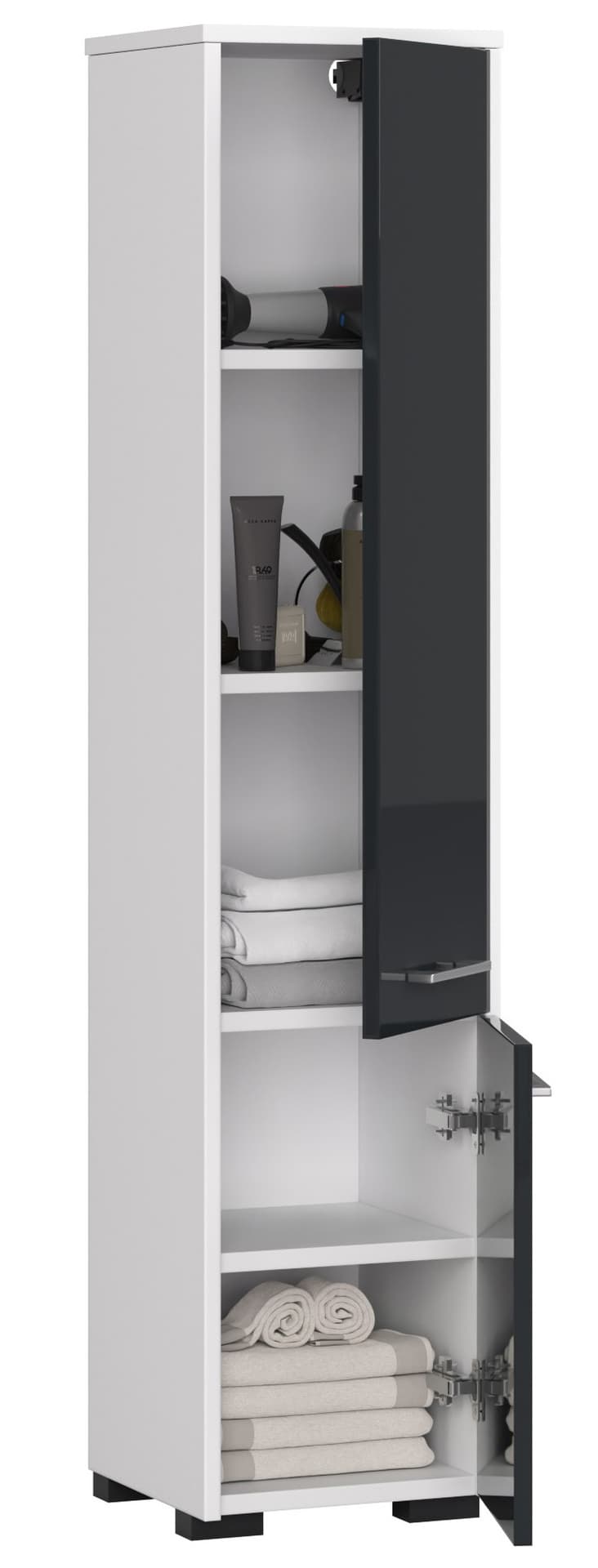 

REGAŁ ŁAZIENKA FIN SŁUPEK 30 2D 140cm GRAFIT POŁYSK