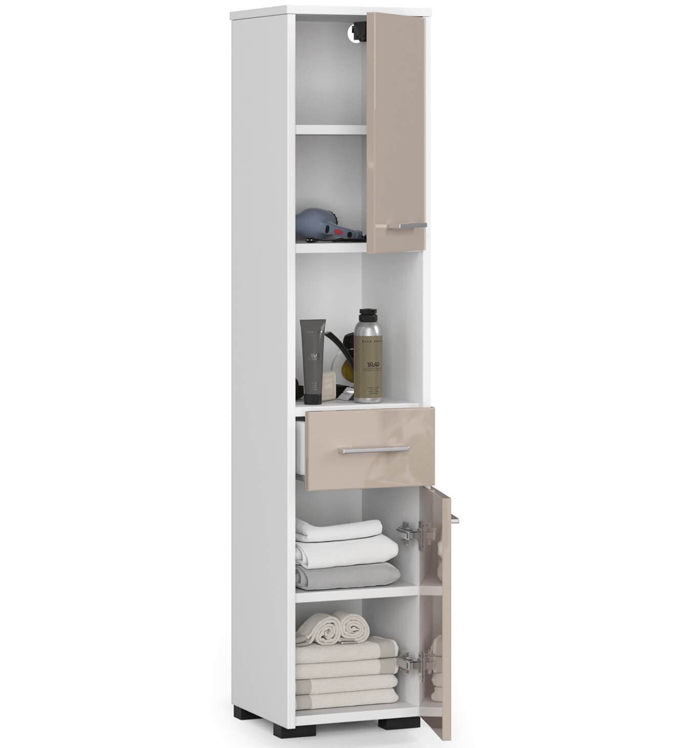 

REGAŁ ŁAZIENKA FIN SŁUPEK 30 2D 1SZ 1W 140cm CAPUCINO POŁYSK