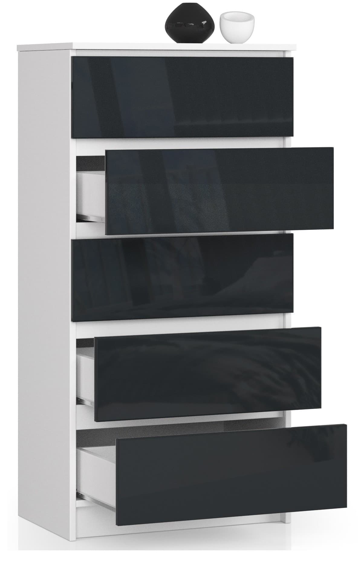 

KOMODA K60 5SZ CLP GRAFIT POŁYSK