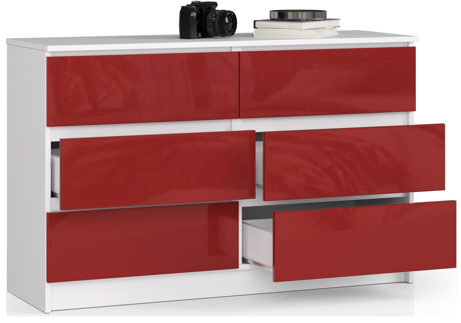 

KOMODA K120 6SZ CLP CZERWONY POŁYSK