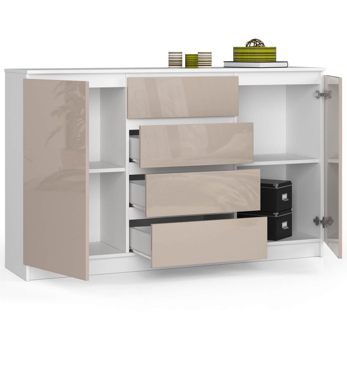 

KOMODA K160 2D 4SZ CLP CAPPUCCINO POŁYSK