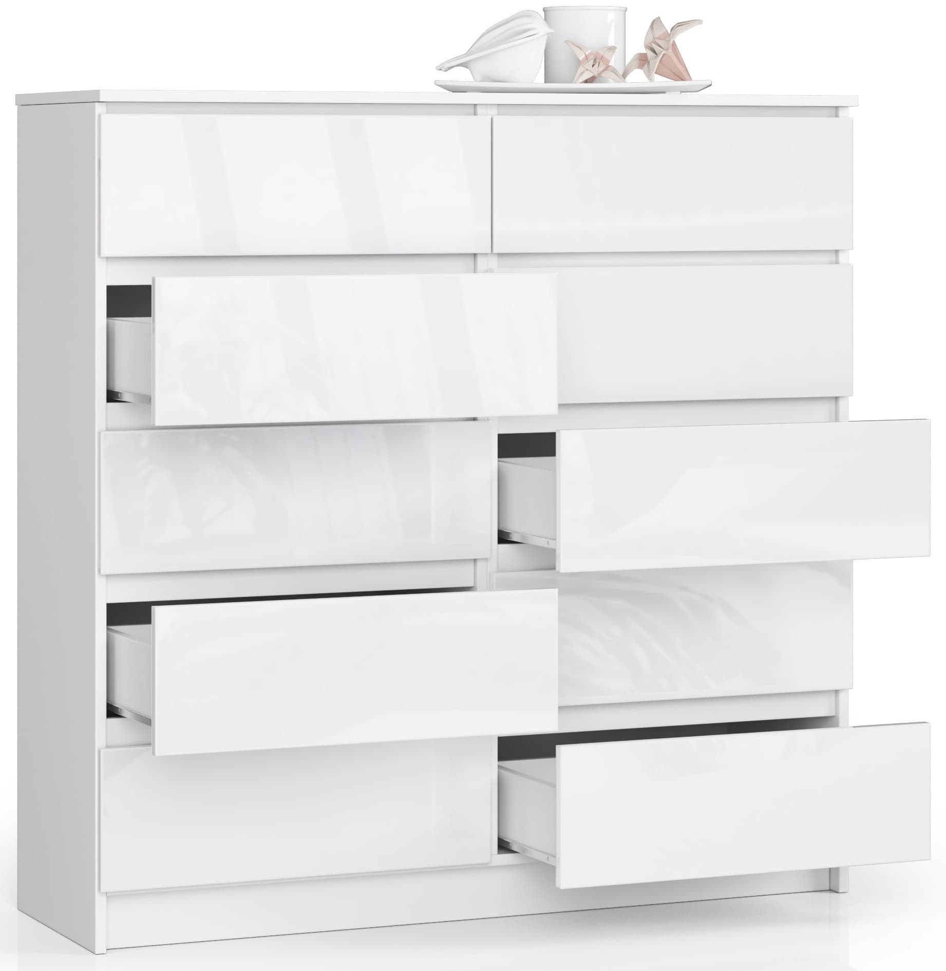 

KOMODA K120 10SZ CLP BIAŁY POŁYSK