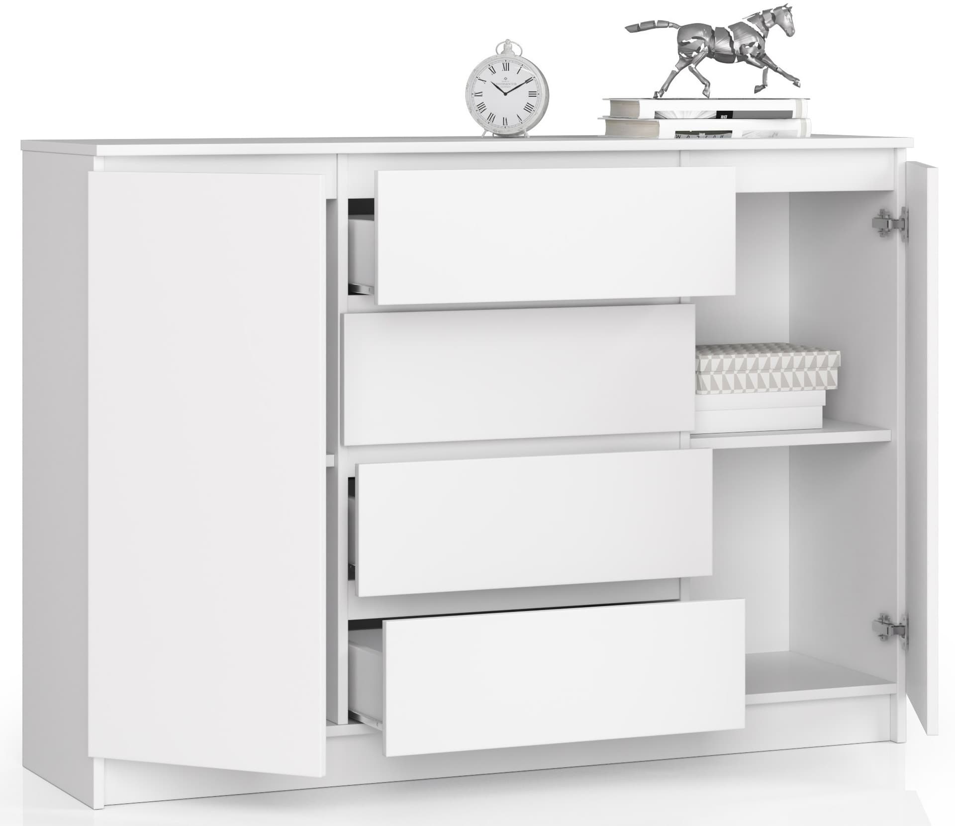 

KOMODA K140 2D 4SZ CLP BIAŁY