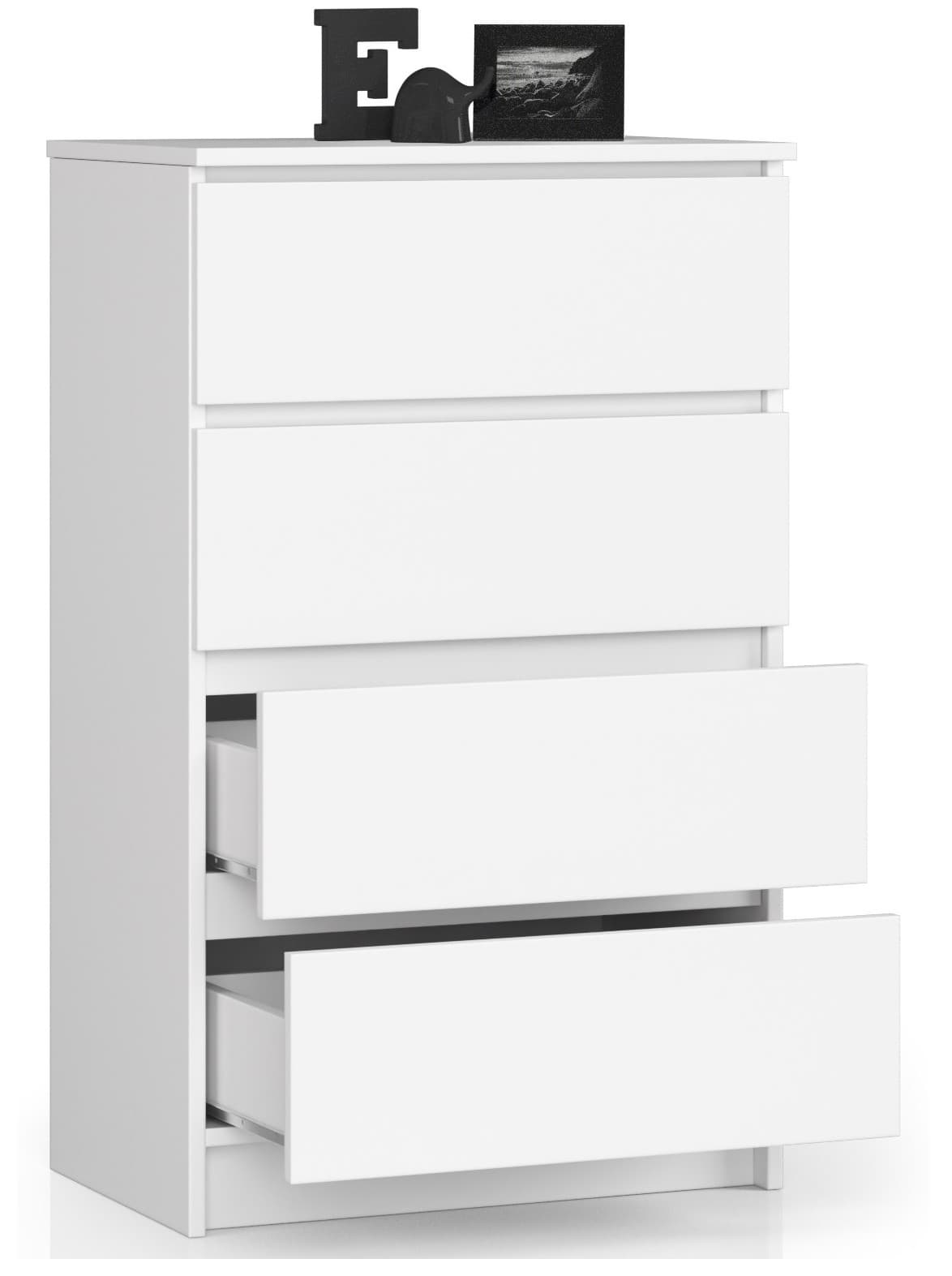 

KOMODA K 60 cm 4 SZUFLADY BIAŁA
