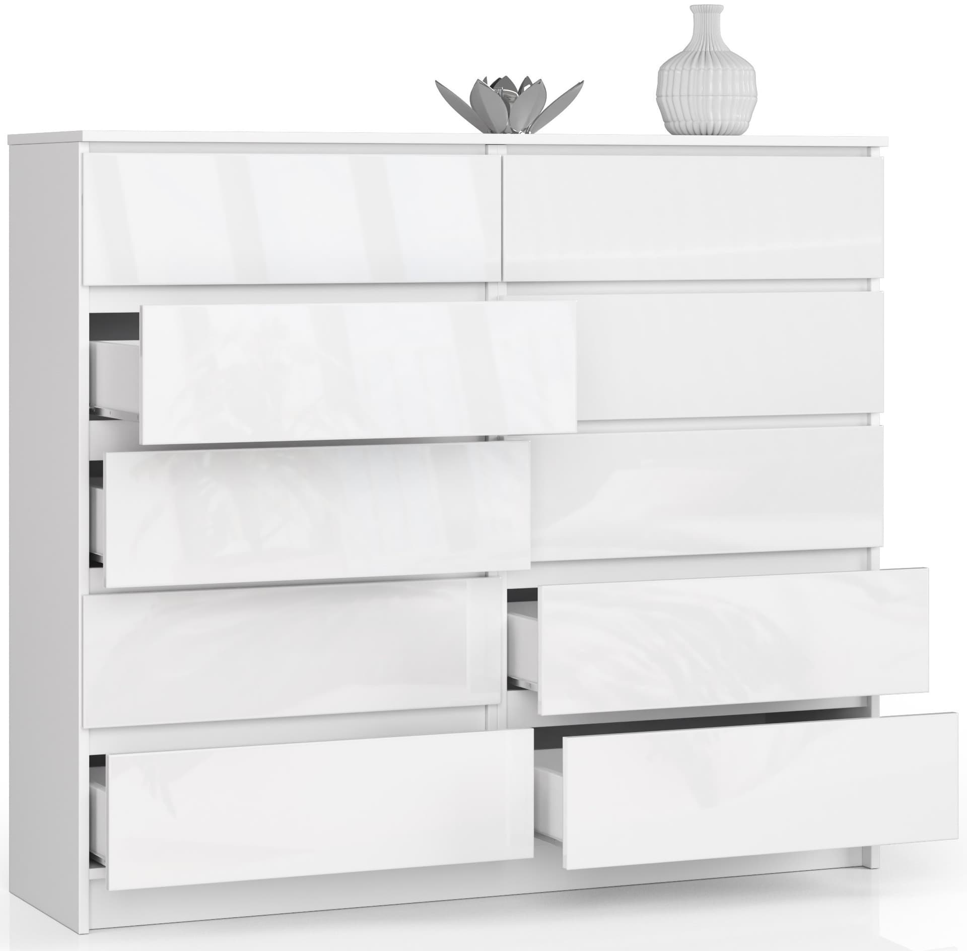 

KOMODA K140 10SZ CLP BIAŁY POŁYSK