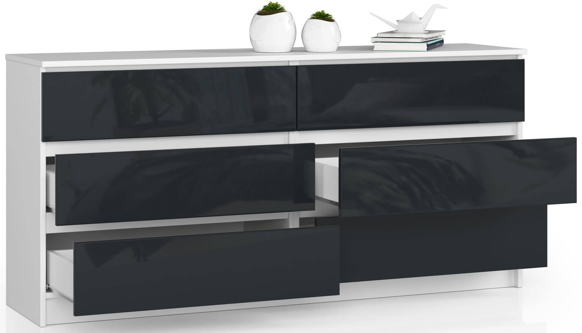 

KOMODA K160 6SZ CLP GRAFIT POŁYSK