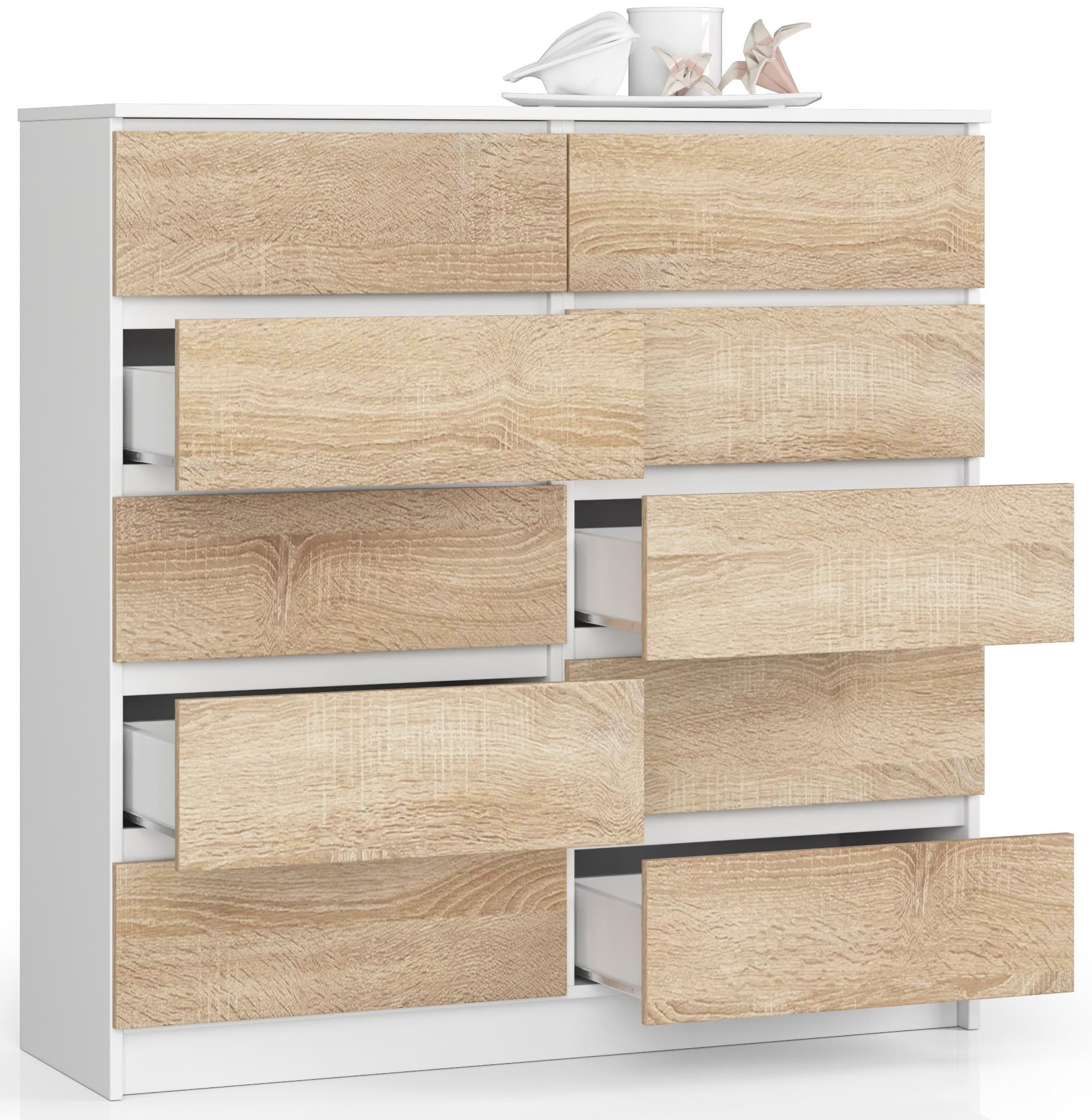 

KOMODA K120 10SZ CLP BIAŁY / SONOMA
