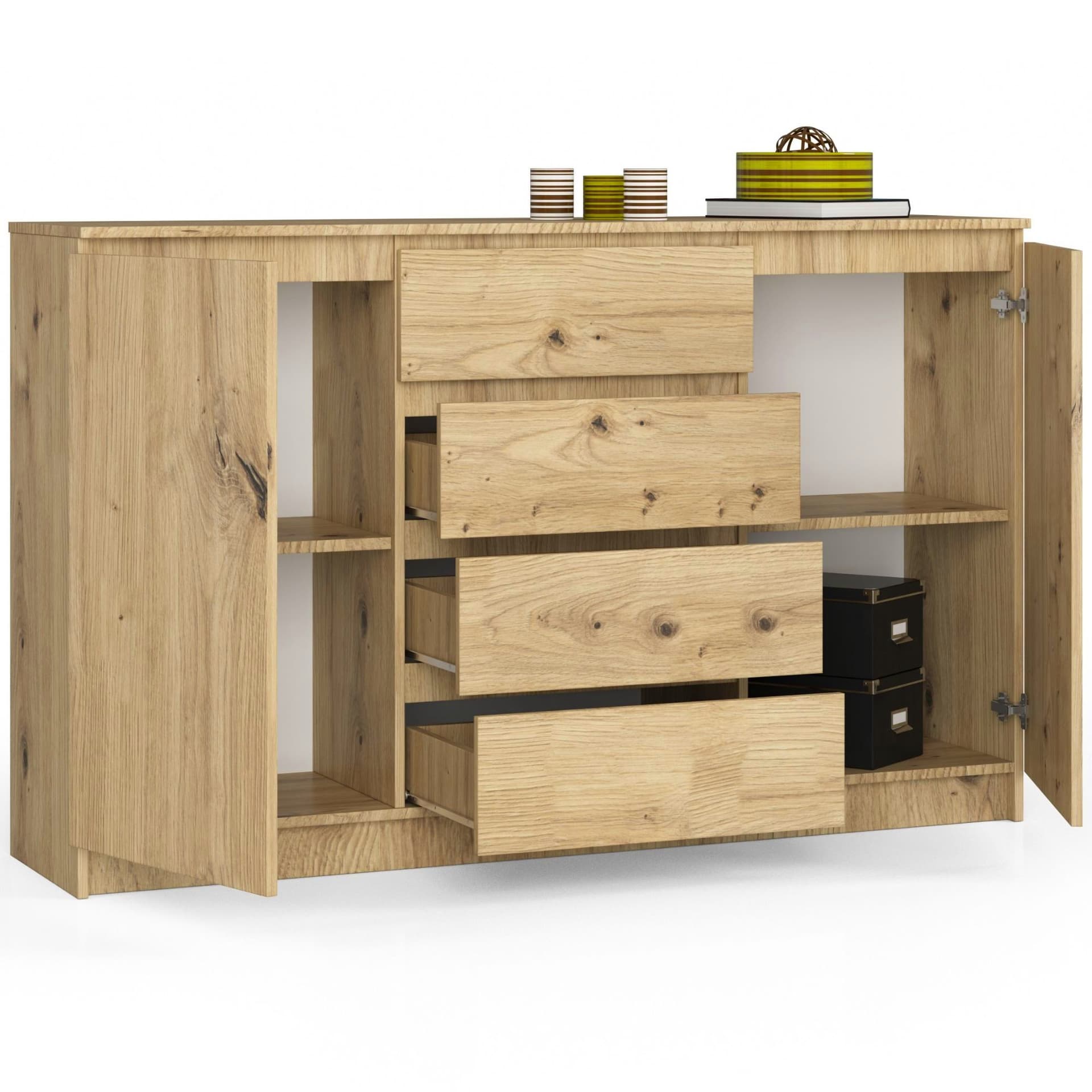

KOMODA K160 2D 4SZ CLP DĄB ARTISAN