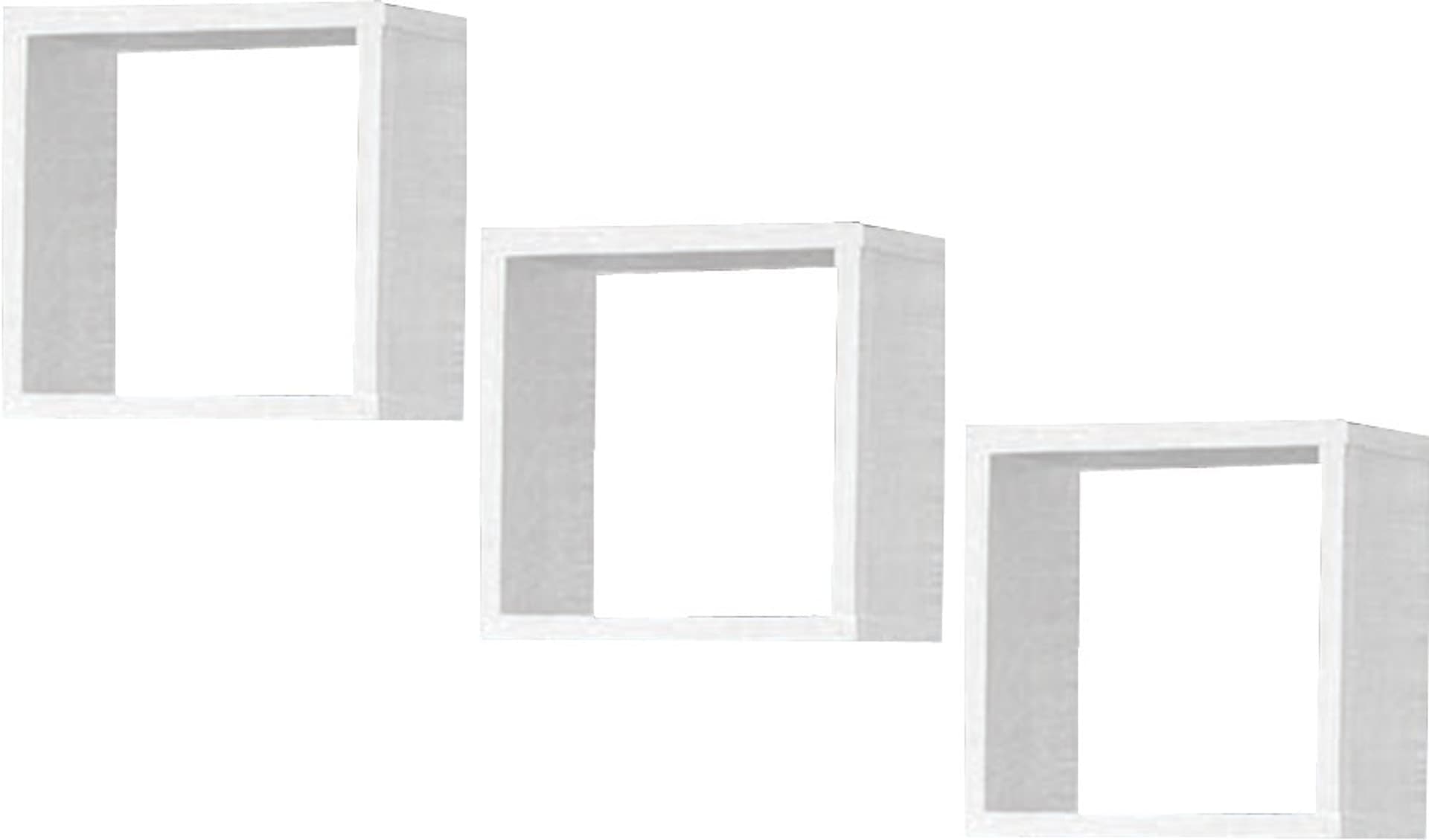 

PÓŁKA ŚCIENNA K 25x25cm KOMPLET 3szt BIAŁA