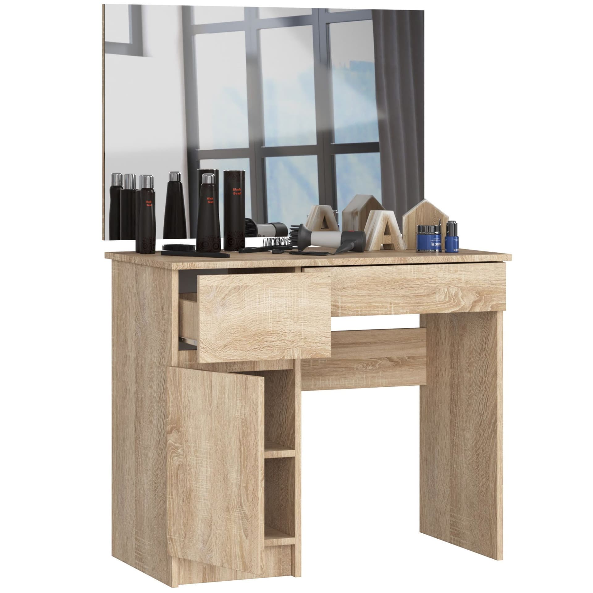

Toaletka z lustrem CLP P-2/SL 900x600 LEWE DĄB SONOMA