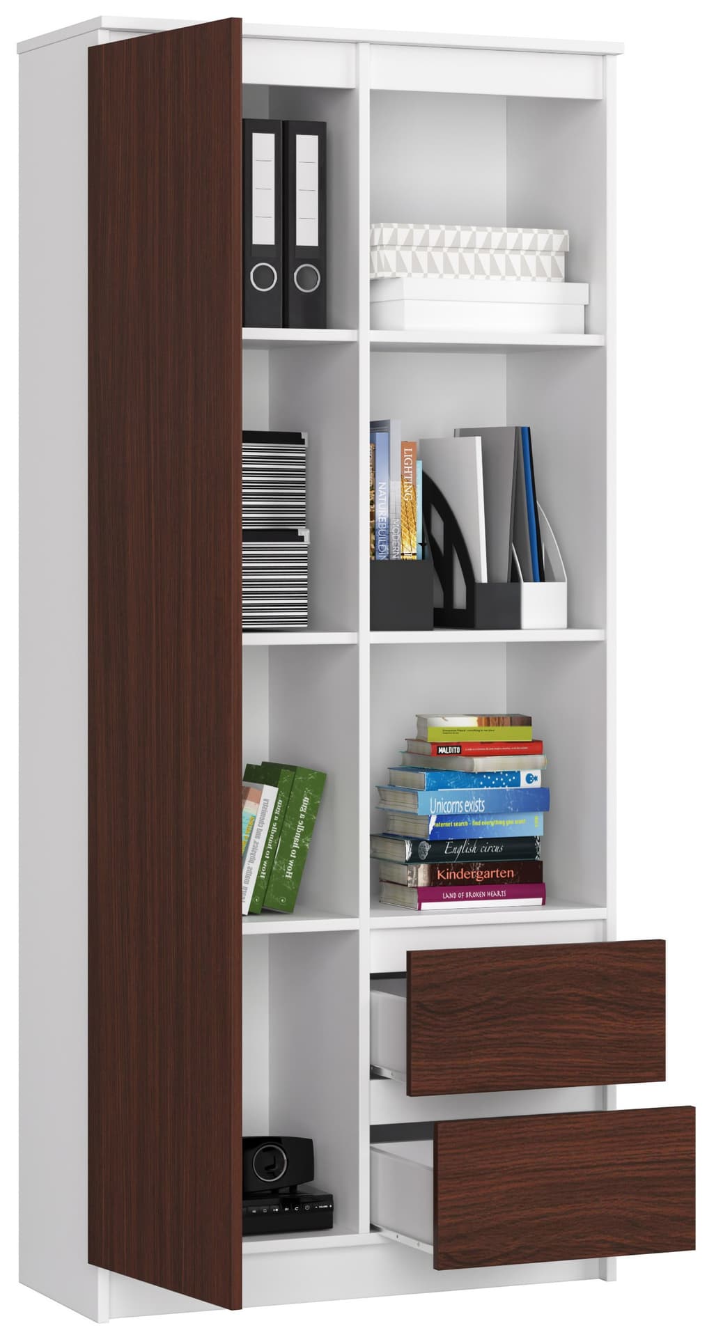 

REGAŁ R11 R80 1D 2SZ CLP BIAŁY / WENGE