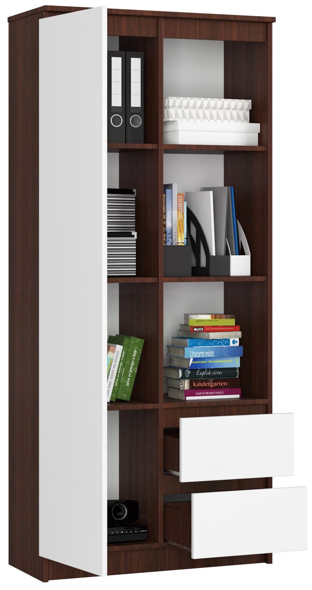 

REGAŁ R11 R80 1D 2SZ CLP WENGE / BIAŁY