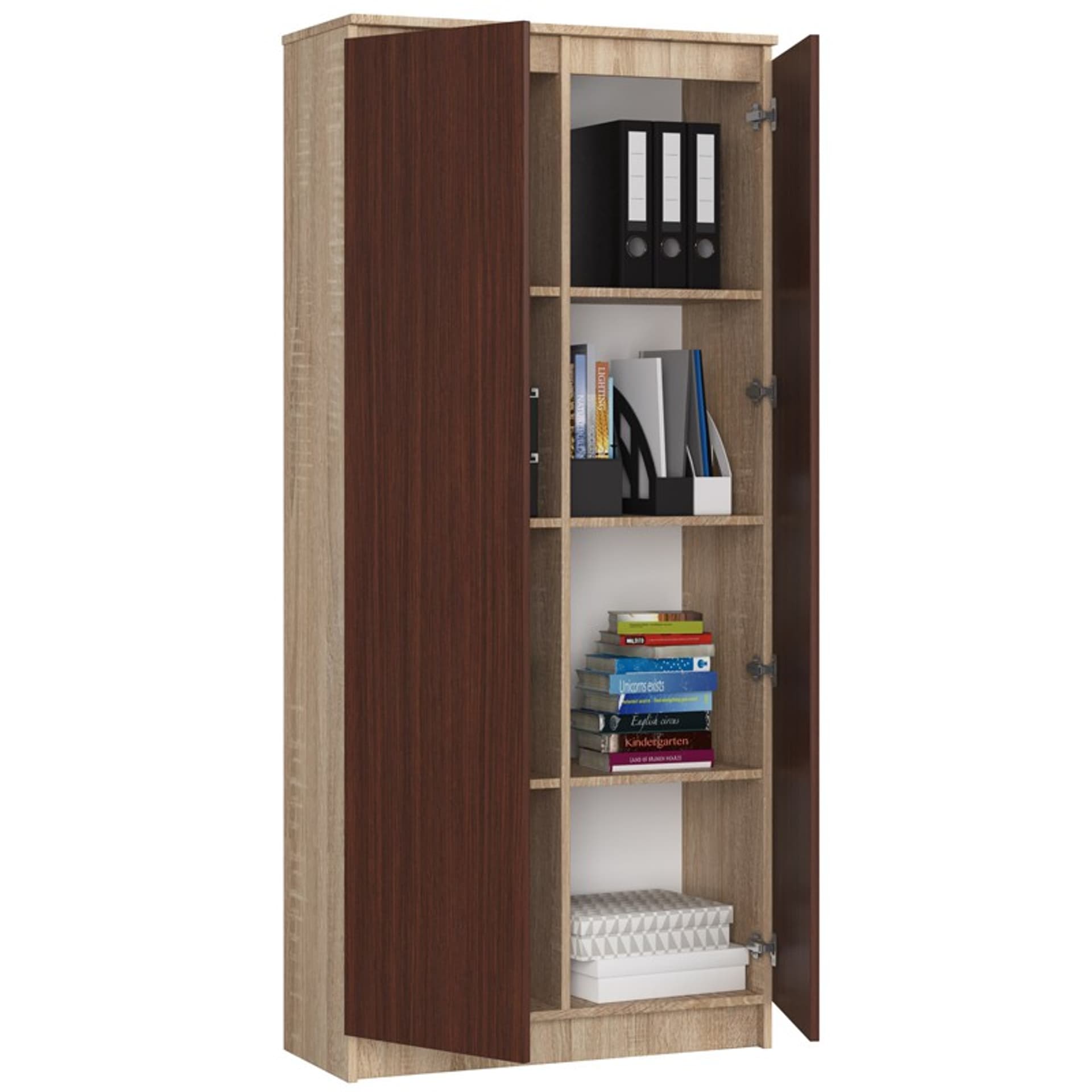 

REGAŁ ZAMKNIETY R80 2D 8P CLP DĄB SONOMA / WENGE