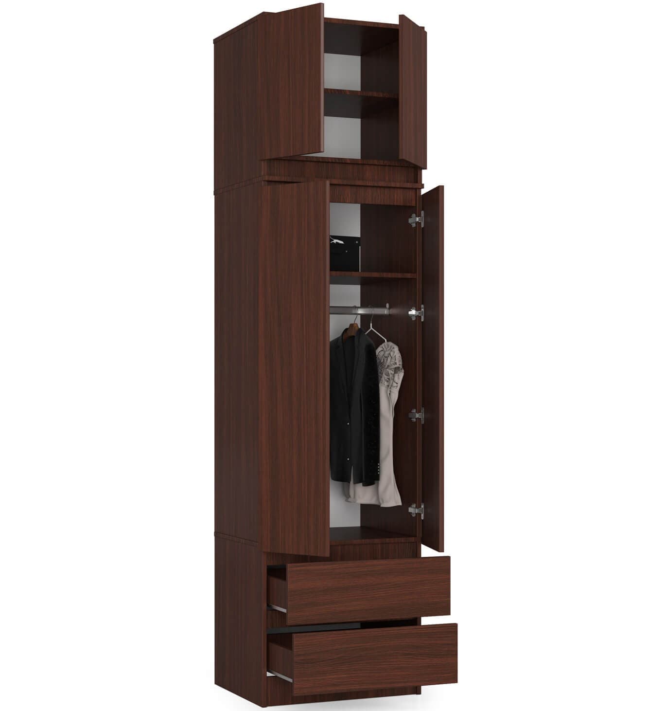 

SZAFA Z NADSTAWKĄ S60 2D 2SZ CLP WENGE