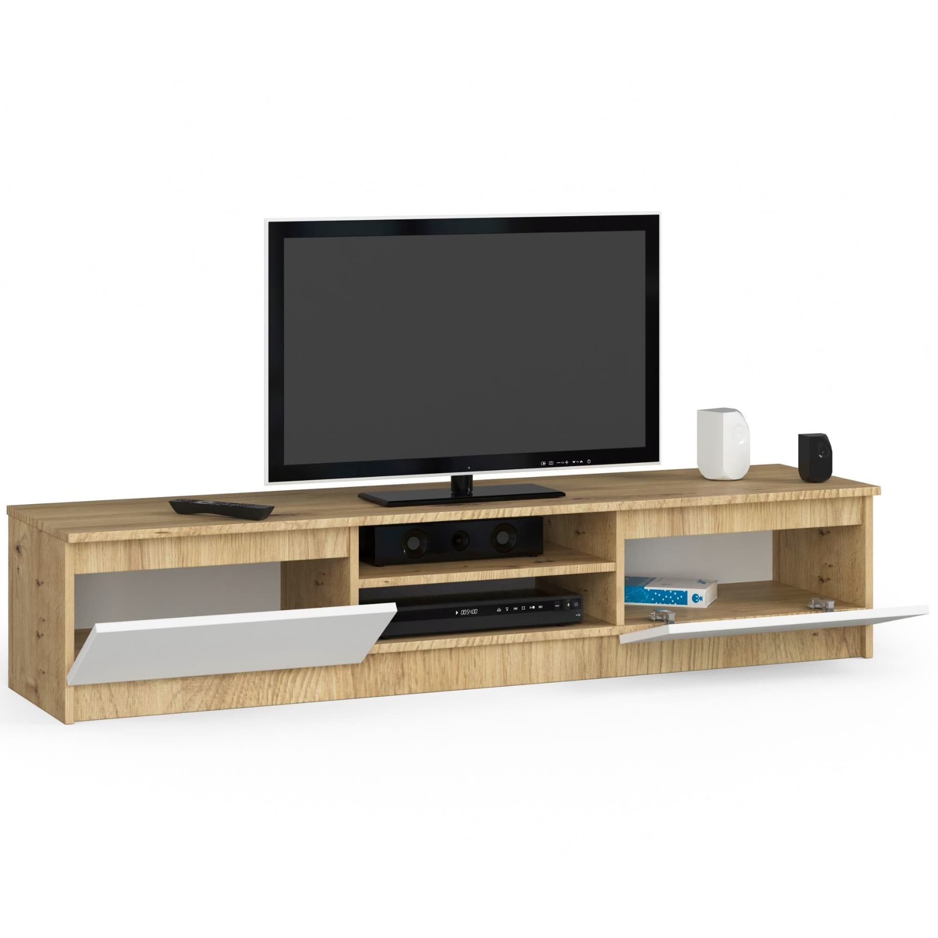 

KOMODA RTV K160 CLP DĄB ARTISAN / BIAŁY