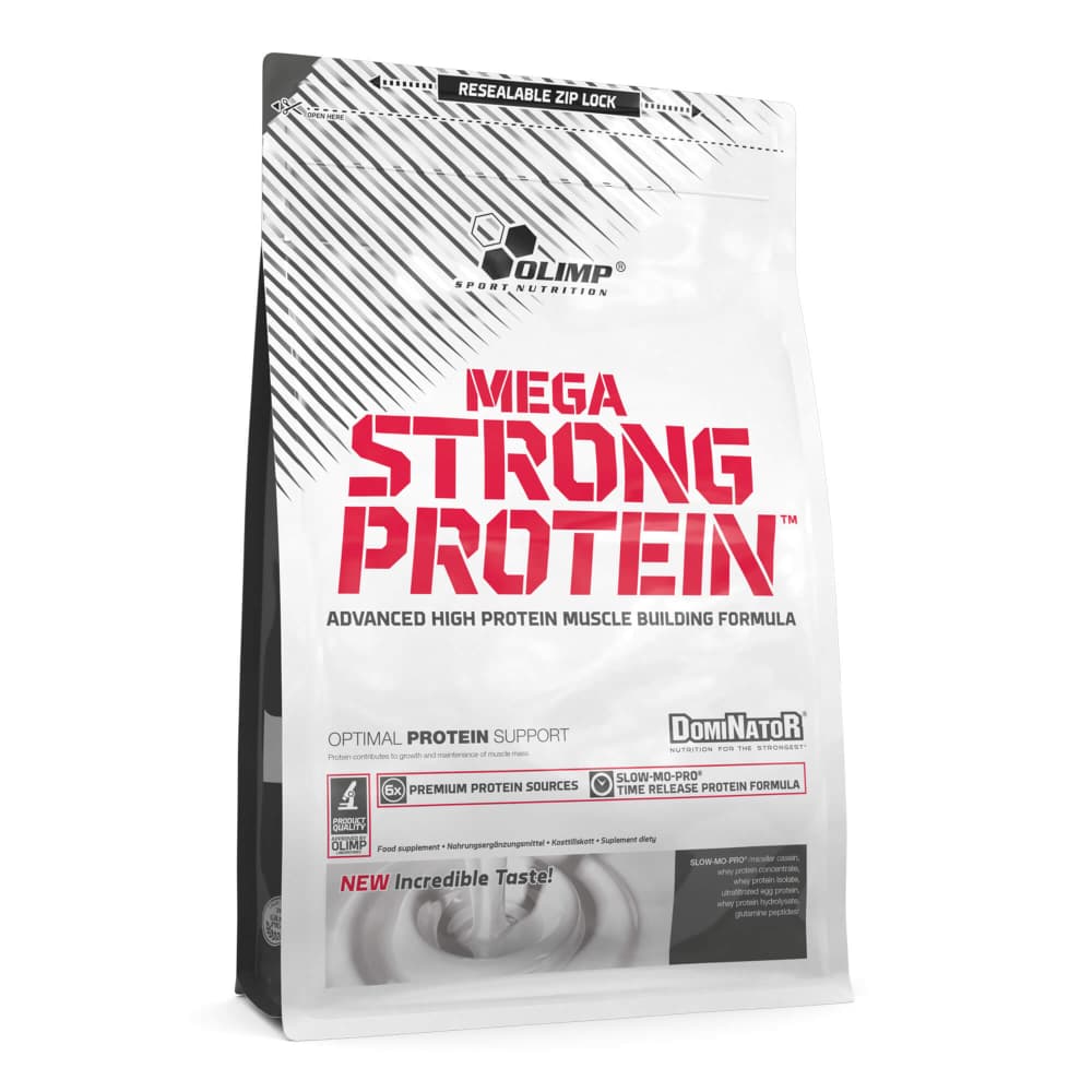 

Olimp Mega Strong Protein (worek) 700g truskawkowy, Worek) 700g truskawkow